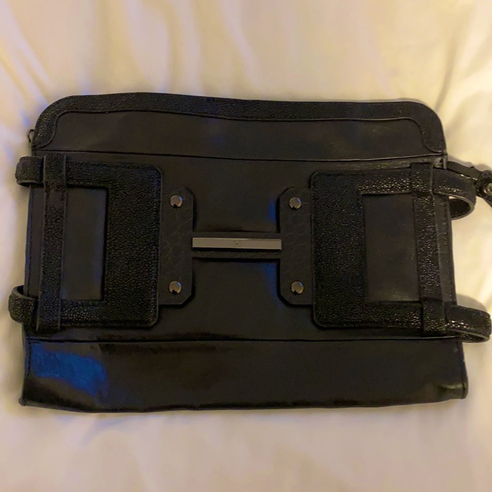 Halston Heritage leather clutch